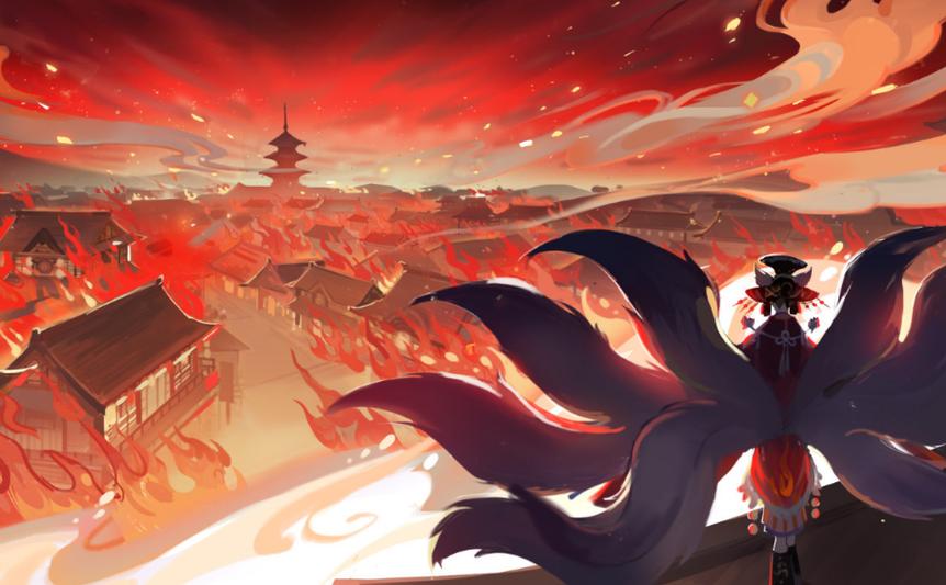 樱花树红色，阴阳师手游三尾狐攻略