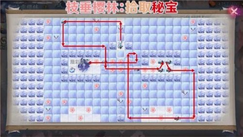 枝垂樱林秘宝收集攻略：路线图+注意事项
