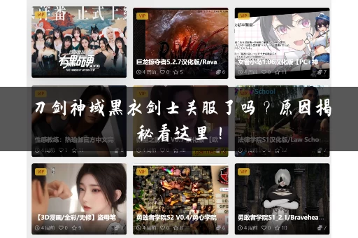 刀剑神域黑衣剑士关服了吗？原因揭秘看这里！