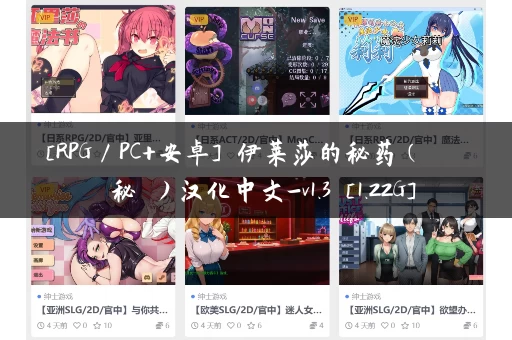 [RPG／PC+安卓] 伊莱莎的秘药（イライザの秘薬）汉化中文-v1.3 [1.22G]