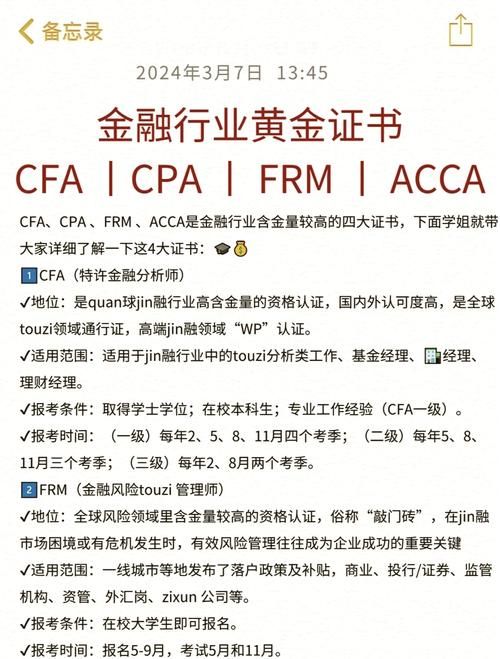 cfp和cfa哪个含金量高？业内人士告诉你答案！