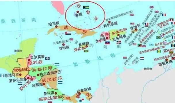 加勒比海地图中文版，高清大图一次看个够！
