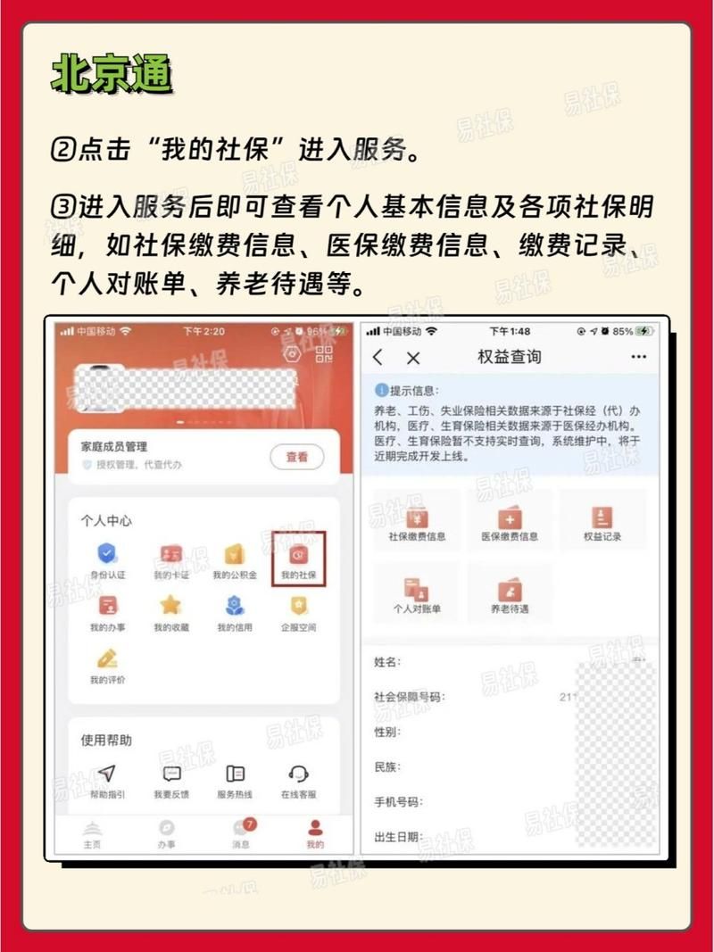 北京社保网上服务平台官网查询指南，个人信息随时查！