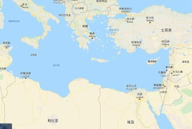 地中海地图长啥样？高清大图带你一次看个够！