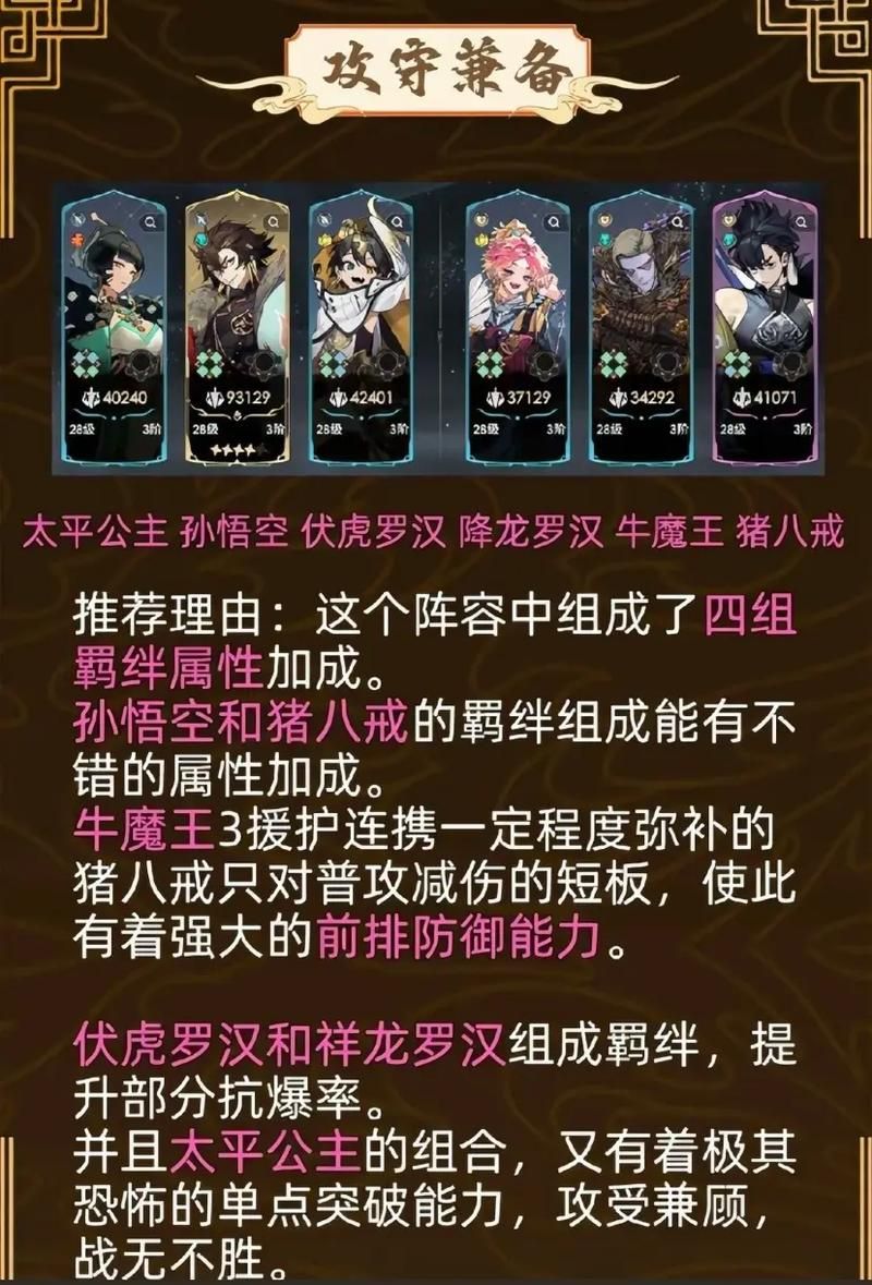 少年西游记阵容搭配思路，不同类型阵容推荐！