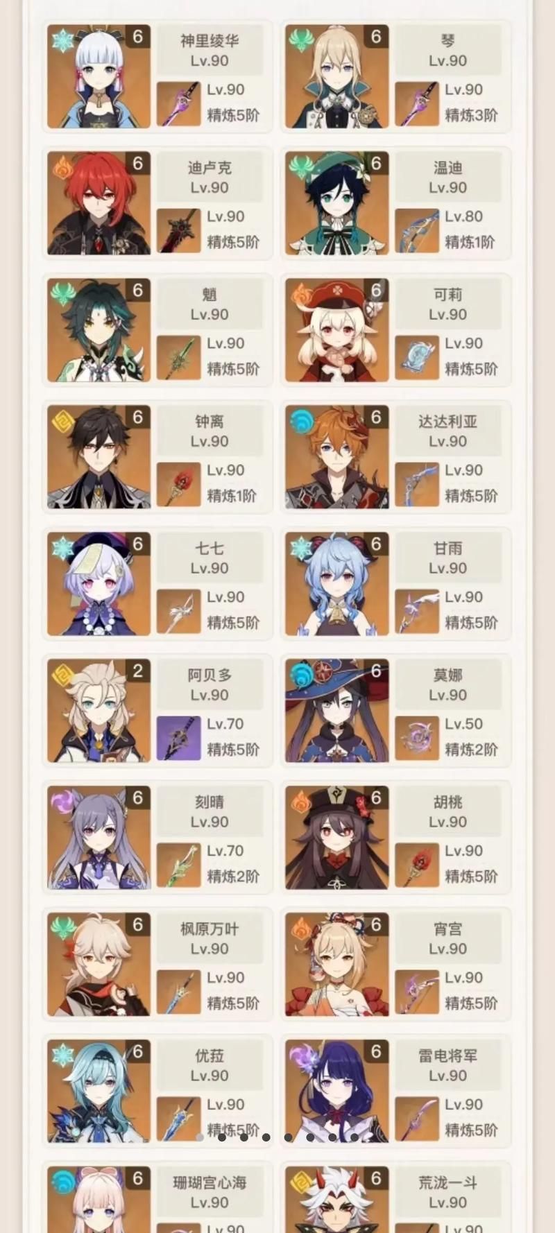 平民向原神五星角色强度排行榜，零氪玩家也能玩！