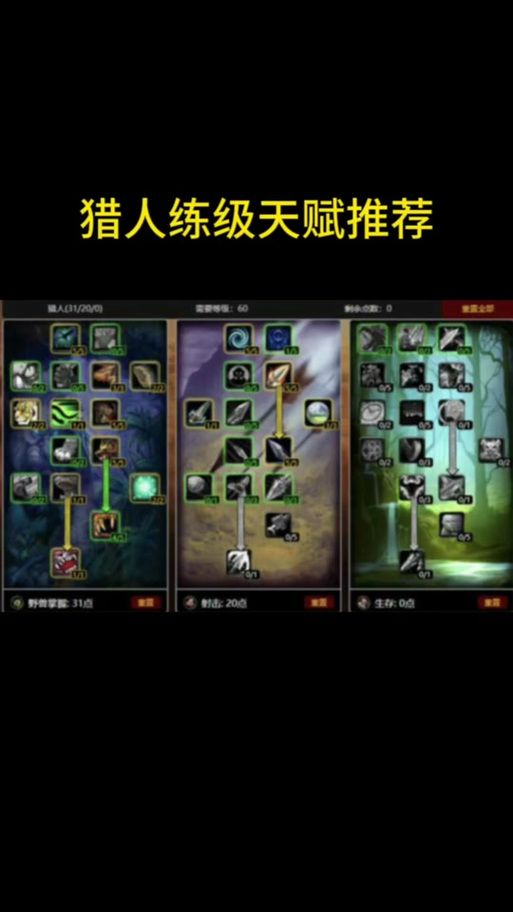 猎人生存天赋与技能搭配：提高生存几率