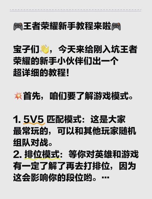 王者攻略：新手入门必看技巧，快速上手变大神