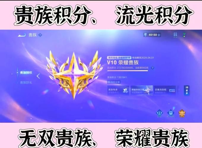 王者荣耀贵族积分：最新活动及消费技巧指南