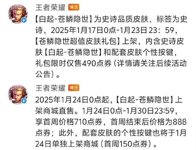 白龙吟皮肤价格详解：点券价格及优惠活动