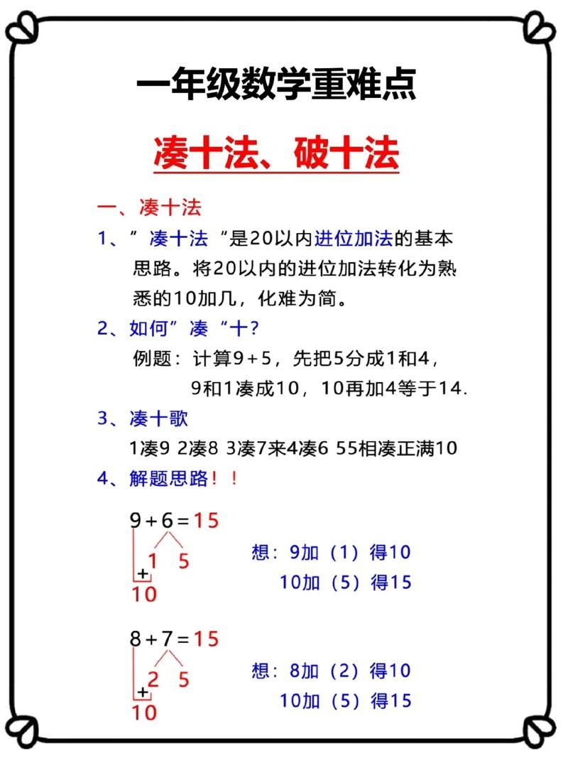 破十法口诀及步骤详解：快速提升小学生计算能力