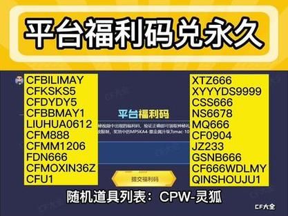 穿越火线平台兑换码大全：最新可用福利码免费领取