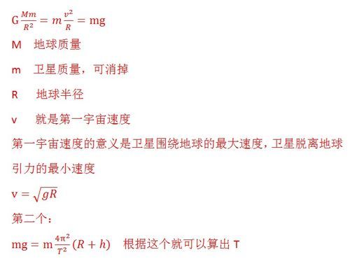 第一宇宙速度推导公式及详细步骤：高中物理轻松掌握