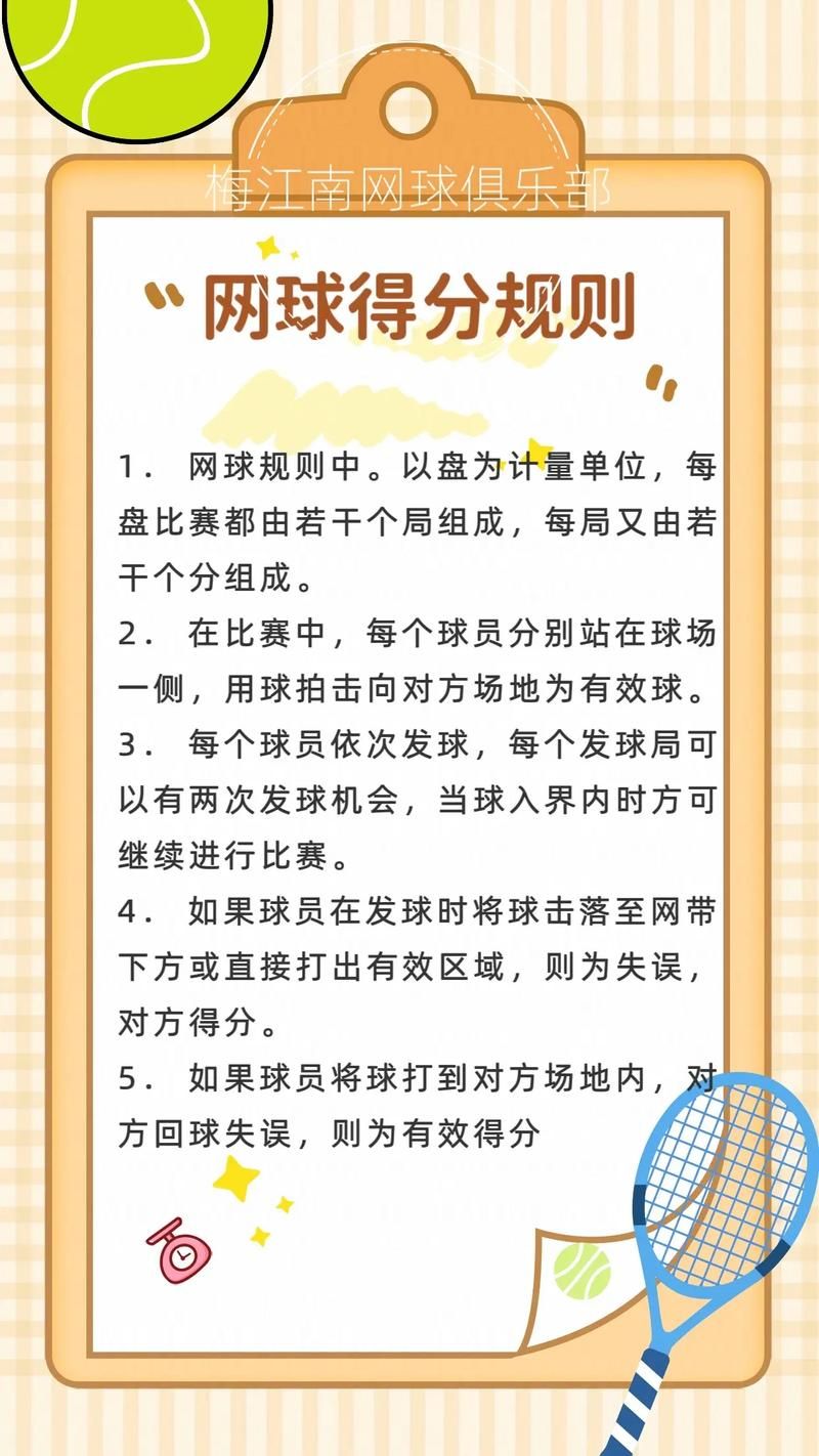 简单易懂的网球规则图解：快速掌握网球打法技巧