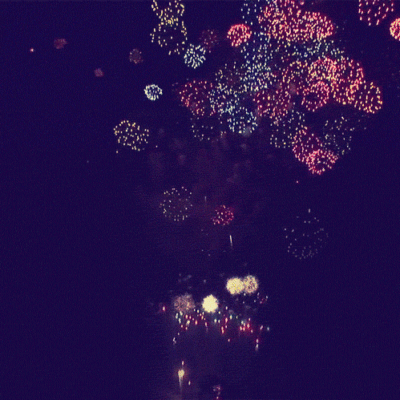 精彩烟花GIF动画，新年春节喜庆氛围