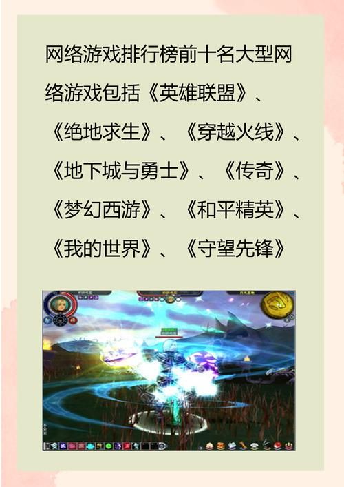 网游大型游戏排行榜：体验感超棒的热门手游合集