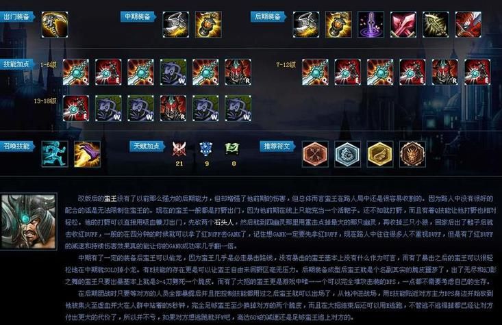 肉蛮王出装推荐：各种阵容应对策略