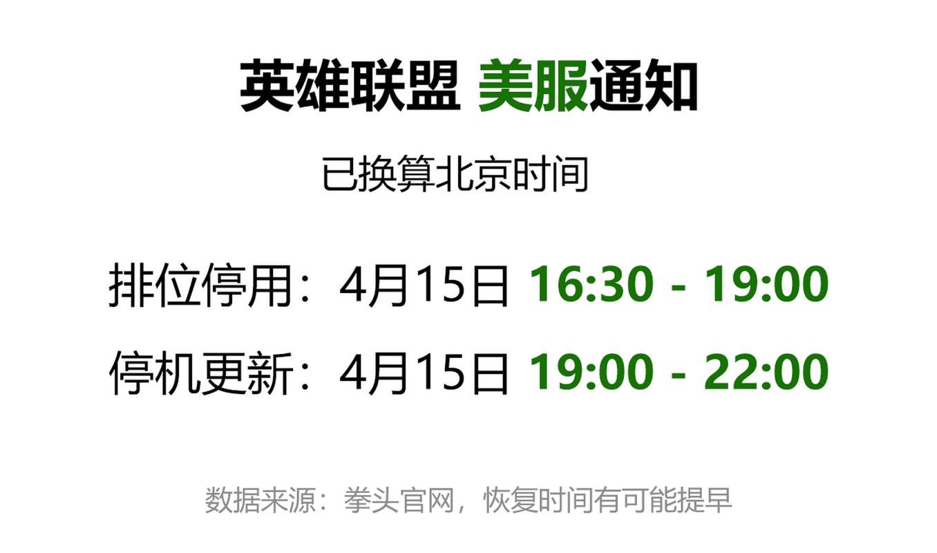 英雄联盟维护时间查询：最新停机公告及恢复时间