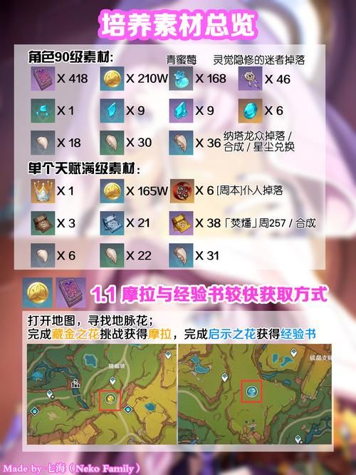 莫娜突破材料大全：你需要哪些材料才能培养她？