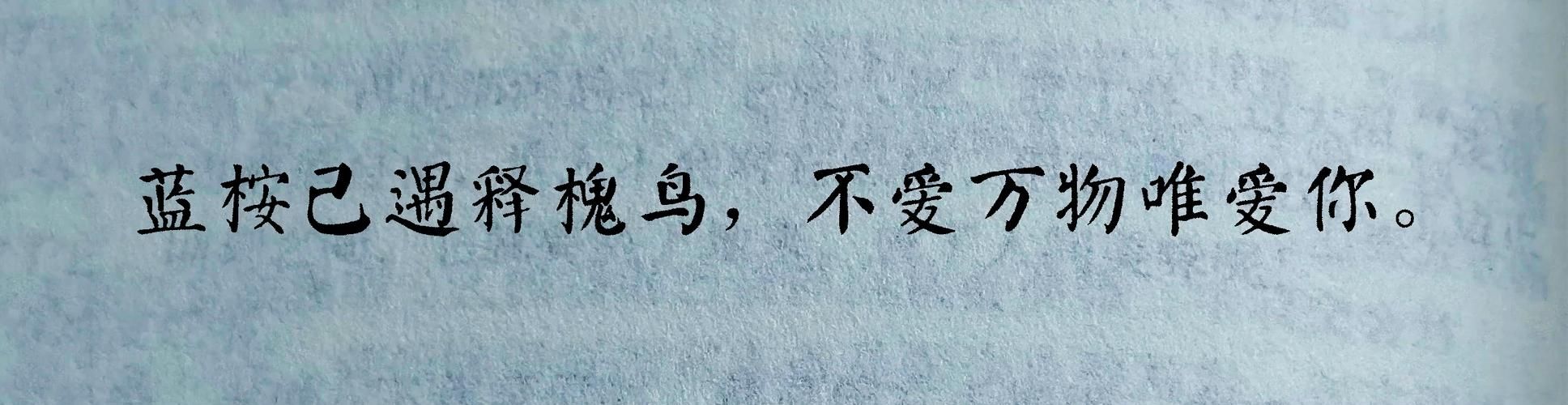 蓝桉已遇释槐鸟下一句是什么？揭秘爱情诗句的含义