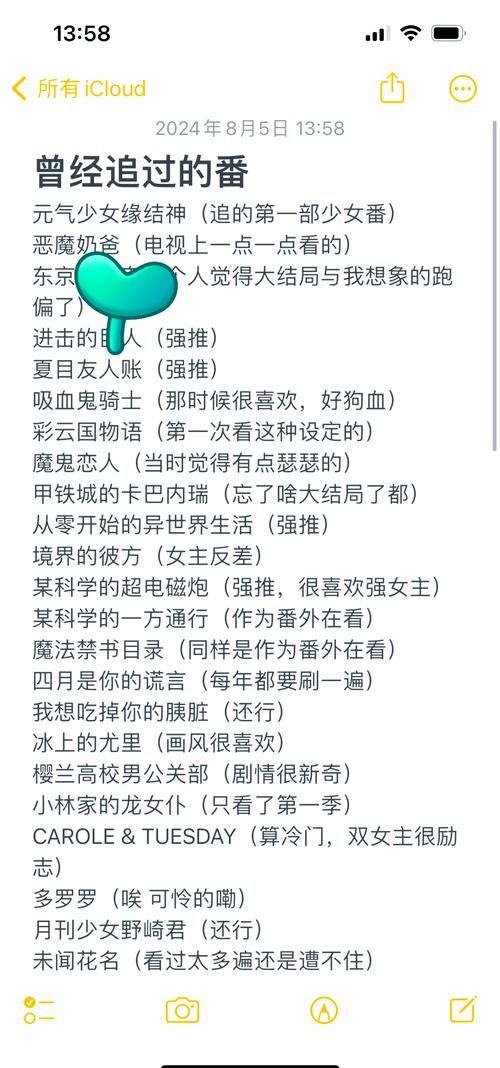 资深动漫迷的动画生涯个人喜好表：我的动画人生