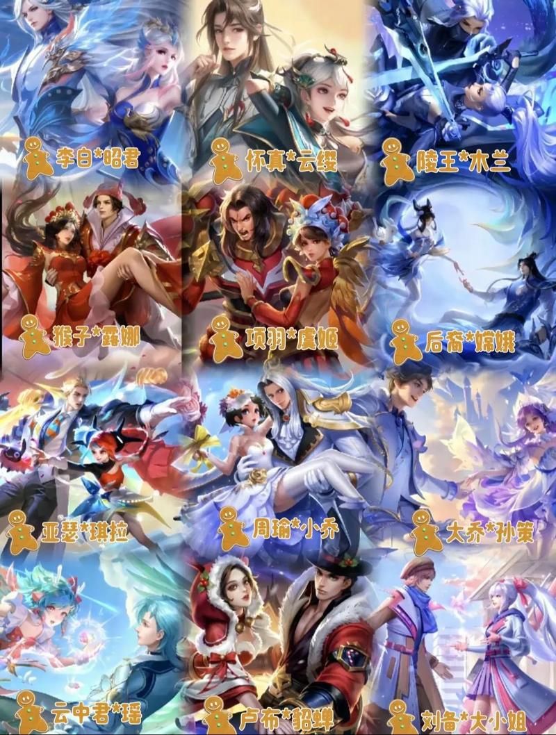 超萌情侣皮肤一左一右两张：打造专属游戏CP