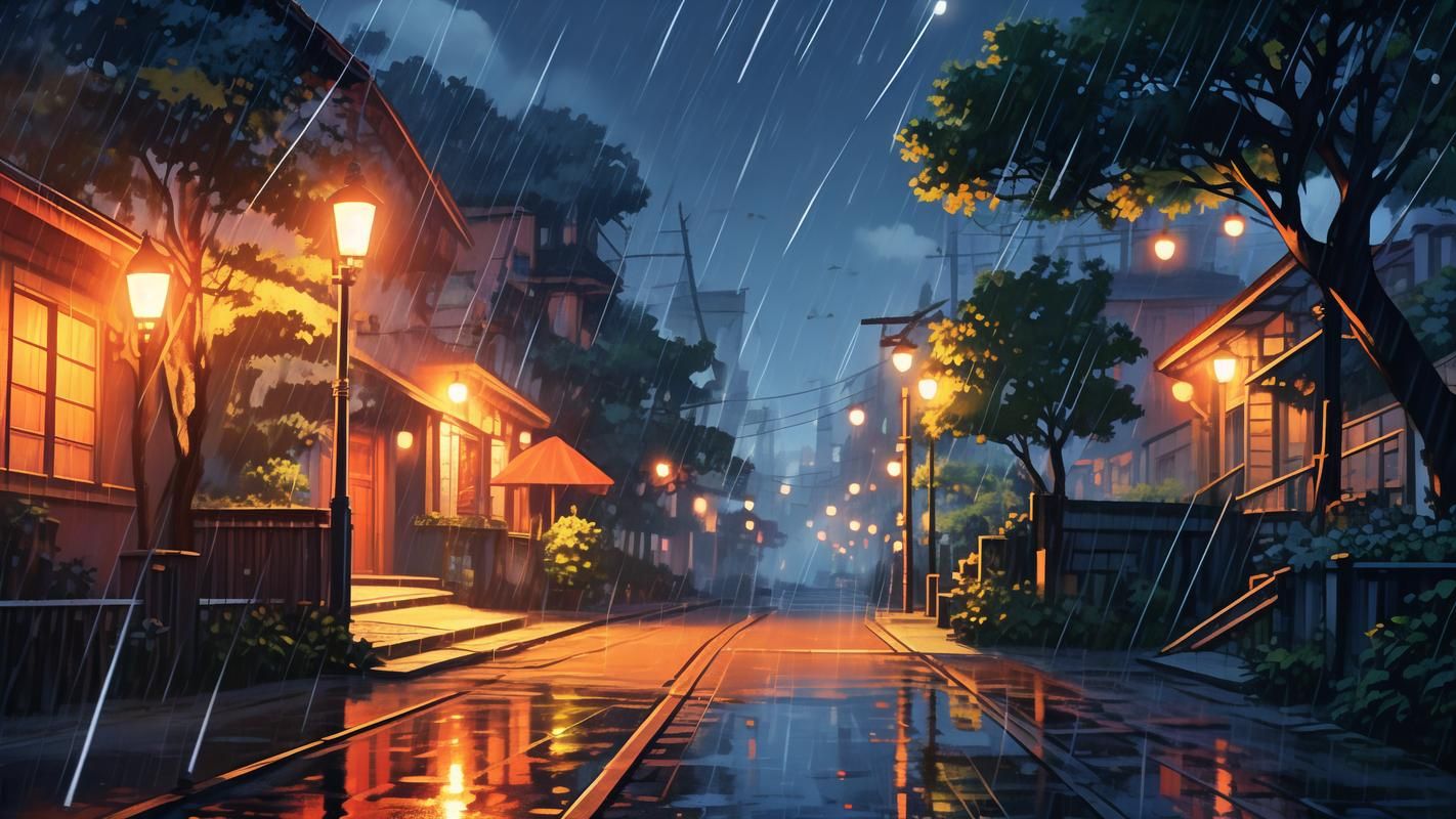 超萌雨后小故事图片：适合做朋友圈背景图