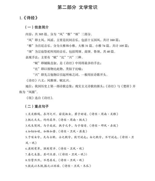 轻松掌握诗经六义：赋比兴风雅颂的含义是什么？