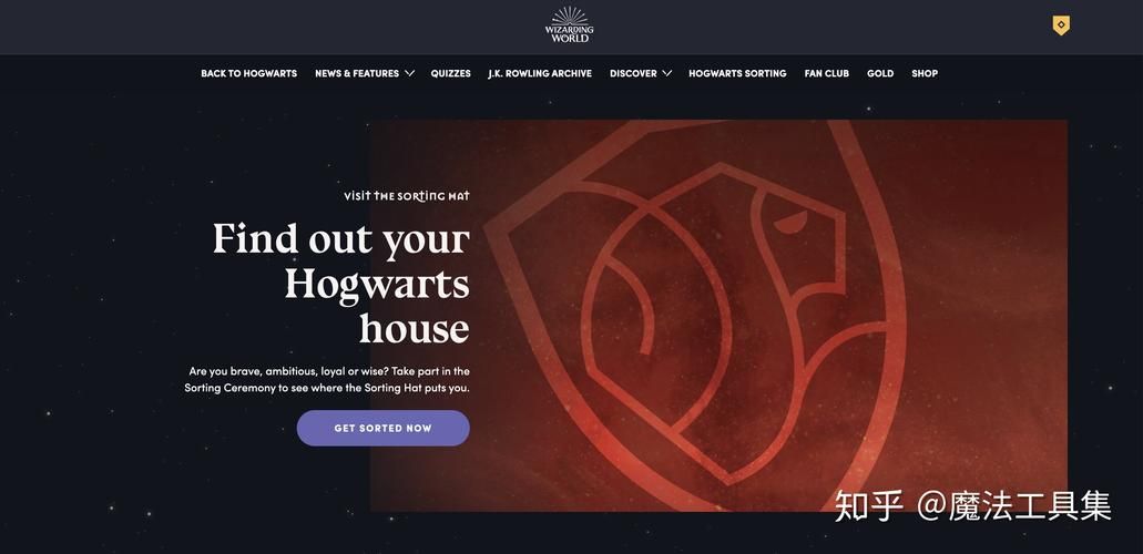 还在等什么？快来WIZARDING WORLD分院测试吧！