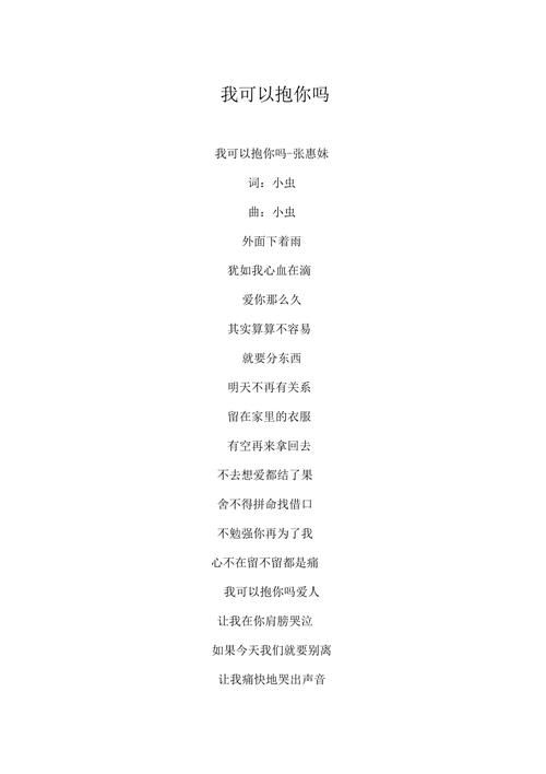 这首歌的歌词好听吗？当我孤独的时候还可以抱着你歌词赏析