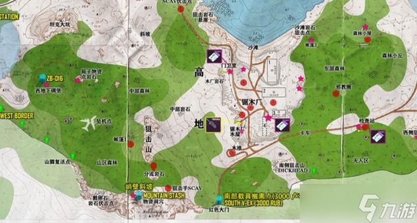 逃离塔科夫森林地图高清图片：最新版本地图点位详解