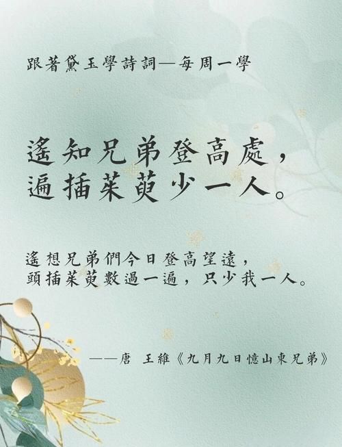 遍插茱萸少一人指的是谁？王维的诗句详解