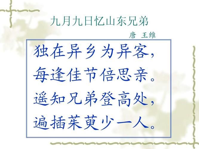 遍插茱萸少一人指的是谁？王维的诗句详解