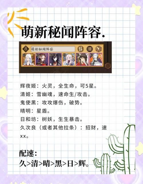 阴阳师阵容搭配攻略：不同副本的最佳阵容选择