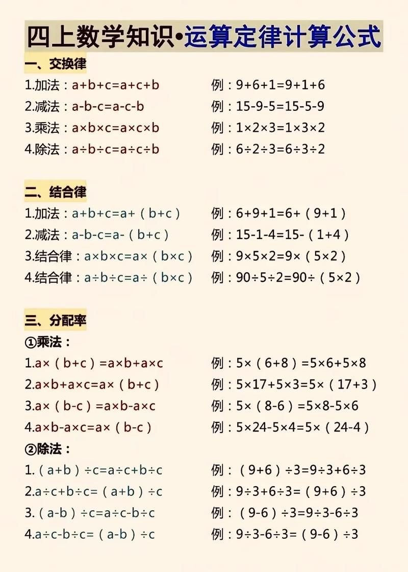 除法分配律是什么？小学数学知识点详细解读