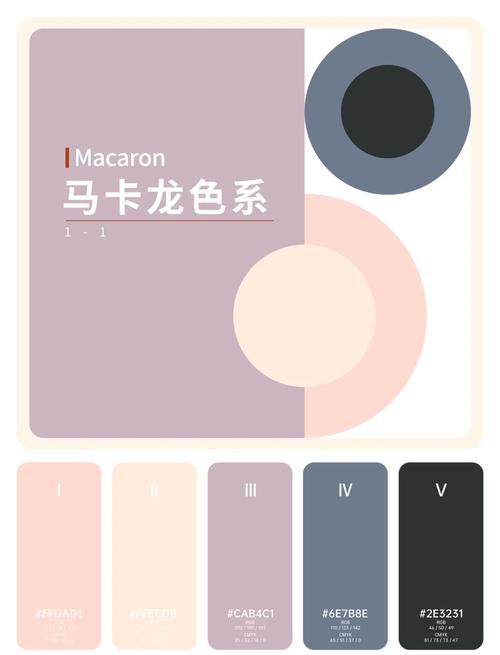 马卡龙色系6种颜色组合：轻松玩转色彩搭配技巧