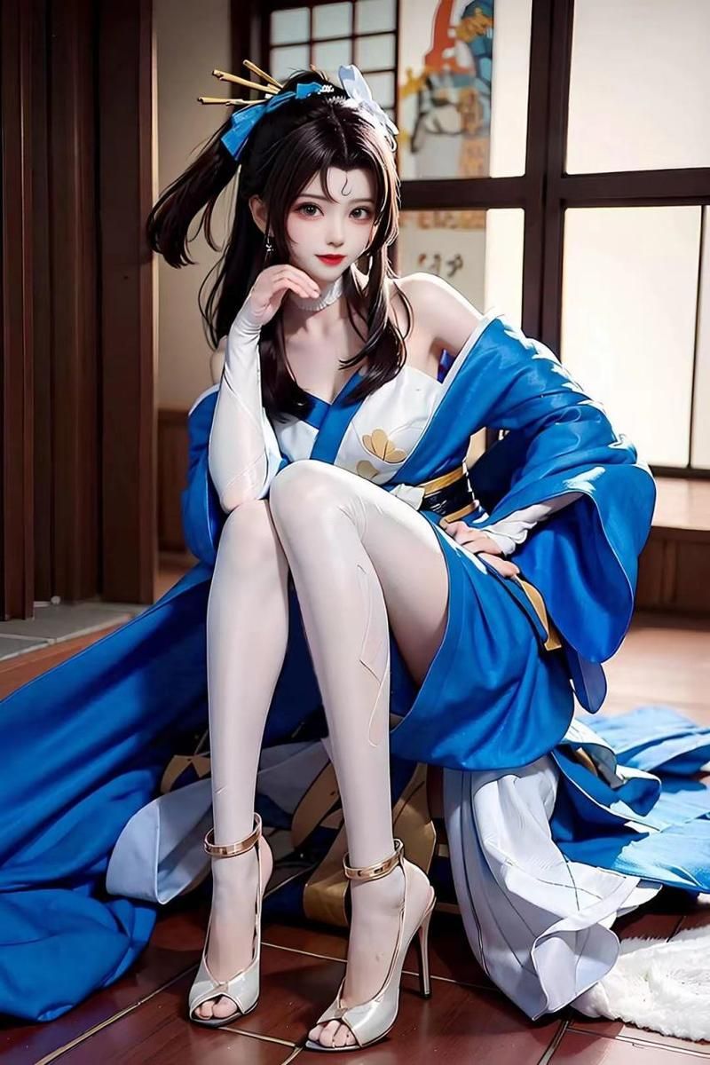 高颜值不知火舞性感图片：AI绘画与真人COS对比