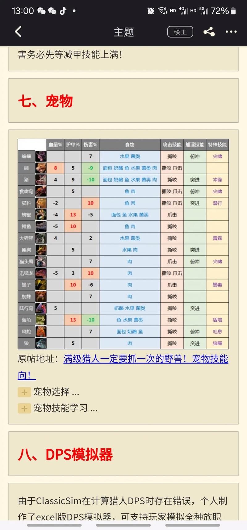魔兽世界LR宝宝大全：各种宠物属性及获取方法