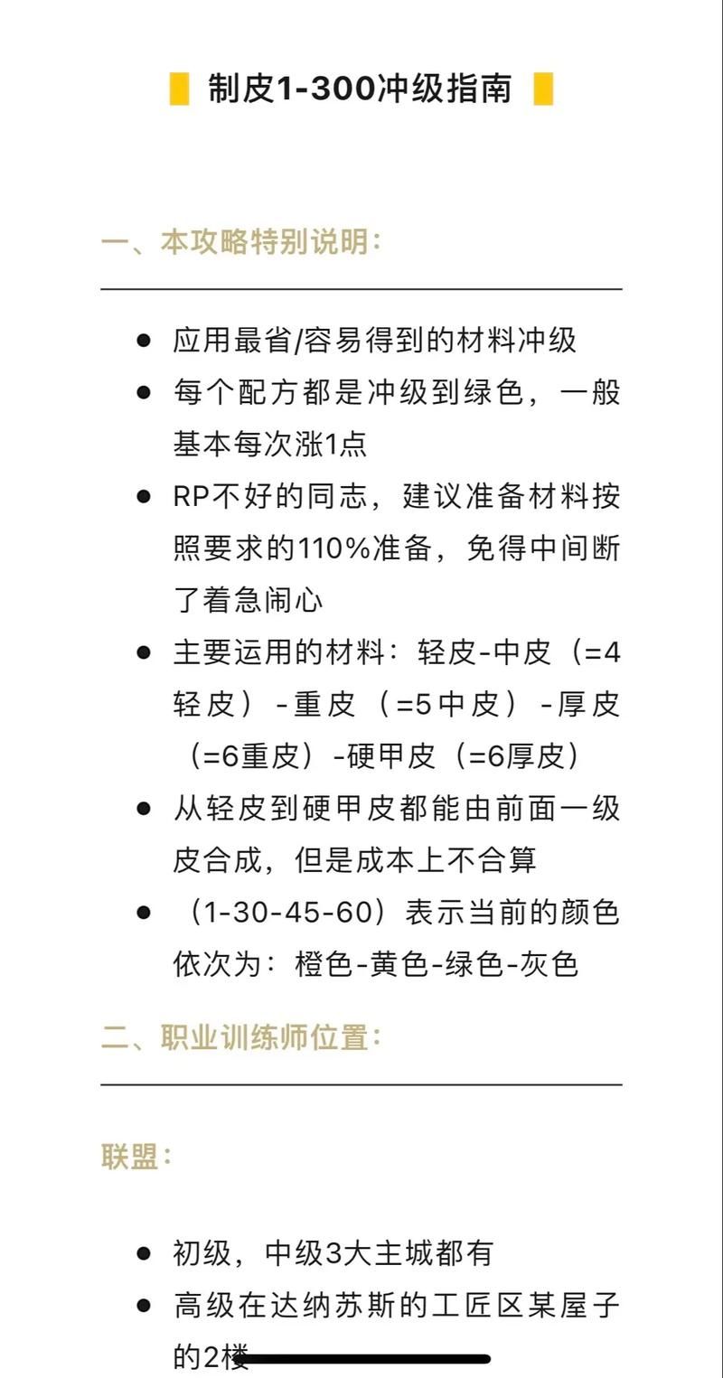魔兽世界制皮入门教程：简单易懂，快速上手制皮技能