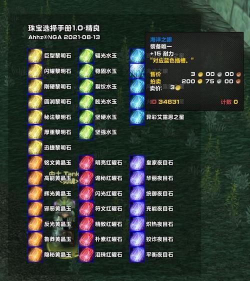 魔兽世界宝石大全：各职业宝石搭配推荐及详解