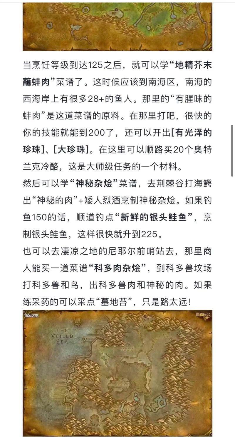 魔兽世界怀旧服烹饪1到375：详细步骤与技巧