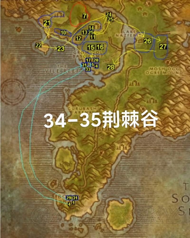 魔兽世界荆棘谷地图：探秘这片危险丛林