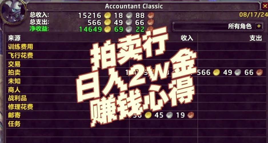 魔兽怀旧服打金：一天收入多少？教你快速上手赚钱方法！