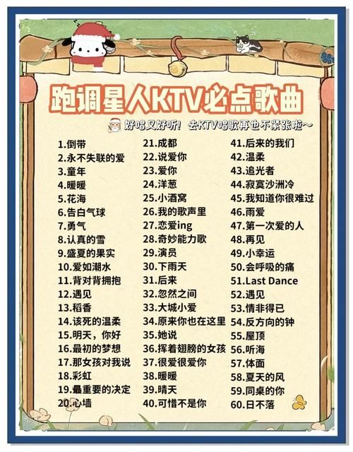 KTV版本大全最新最全的歌曲合集都在这里