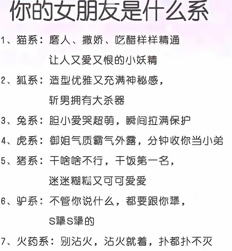 家里蹲女友版本大全 快来对号入座你的类型